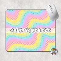 Retro Rainbow Mouse Pad