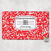 Composition Book-Hall Pass Holder