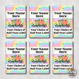Retro Rainbow Supplies-Hall Pass Set