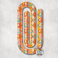 Peace & Love Acrylic Paperclips