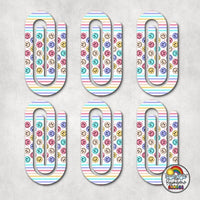 Stripes & Smiles Acrylic Paperclips