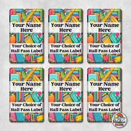 School Supplies 3-Hall Pass Set