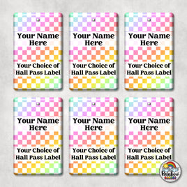 Rainbow Checkered-Hall Pass Set
