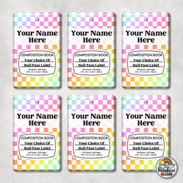 Rainbow Checkered Comp-Hall Pass Set