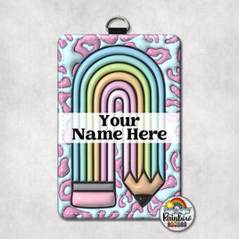 Blue Teacher Pencil Vertical