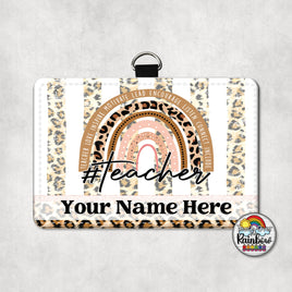 Boho Peach Leopard Horizontal