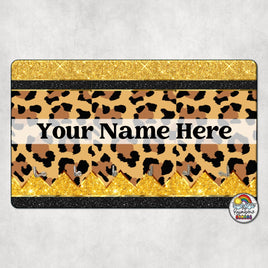 Leopard Glitter Pencil-Hall Pass Holder