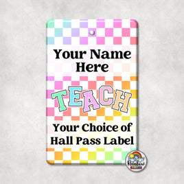Rainbow Checkered TEACH-Single Pass