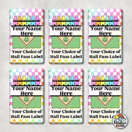 Rainbow Checkered Crayons-Hall Pass Set