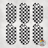 Black & White Checker Acrylic Paperclips