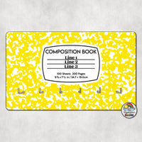 Composition Book-Hall Pass Holder