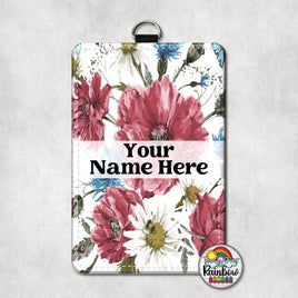 Burgundy Floral Vertical