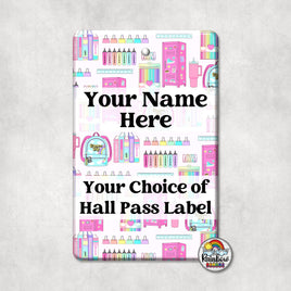 Pink School Supplies-Single Pass