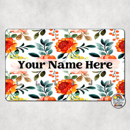 Fall Wild Flowers-Hall Pass Holder