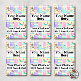 Yellow School Supplies-Hall Pass Set