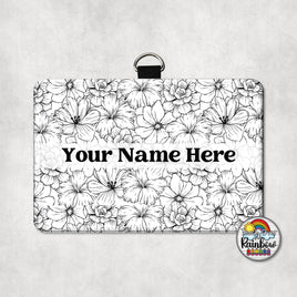 Black & White Floral Horizontal