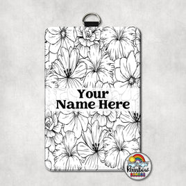 Black & White Floral Vertical