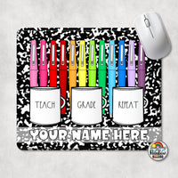 Teach Grade Repeat Mouse Pad