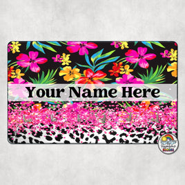 Tropical Leopard-Hall Pass Holder