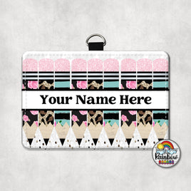 Boho Teal Leopard Horizontal