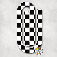 Black & White Checker Acrylic Paperclips