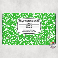 Composition Book-Hall Pass Holder