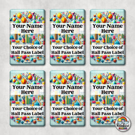 School Supplies 4-Hall Pass Set