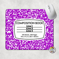 Composition Book Mouse Pad