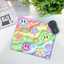 Smile Flower Puff Mouse Pad