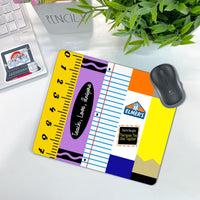 School Supplies Mouse Pad