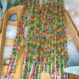 Christmas Leopard Straw