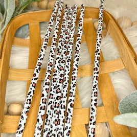 Snow Leopard Rose Gold Straw