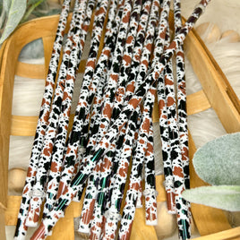 Cow Print Straw