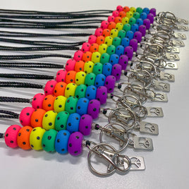 Neon Rainbow Polka Dot